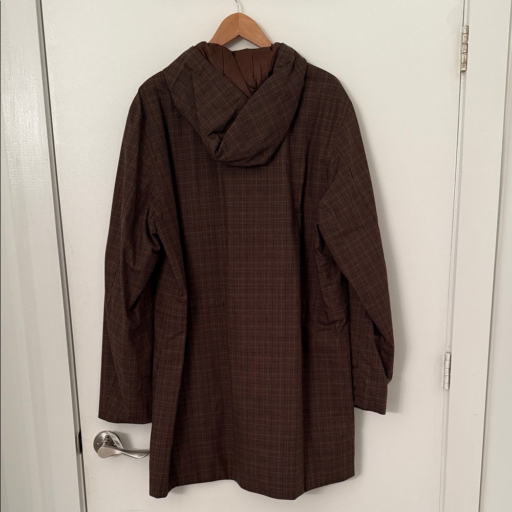 NWT Barbour Checkered Brown Raincoat for Men - Picture 6 of 9